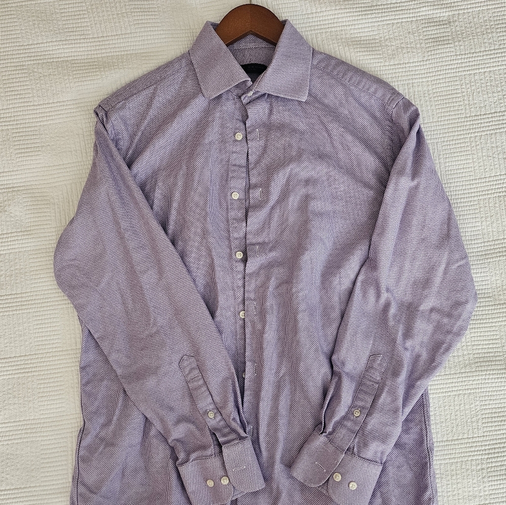 Ike Behar Purple Button Down Shirt